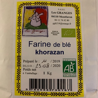 Farine de blé Khorazan (kamut) 1 kg (Monfuron04)