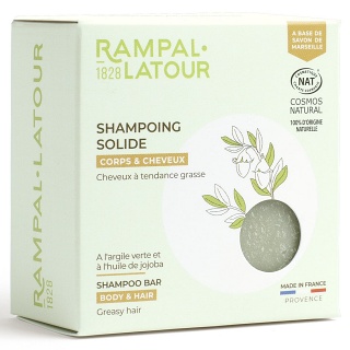 Shampoing solide corps et cheveux pour Cheveux à tendance grasse 80g (Rampal Latour 13)